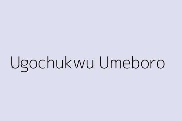 Ugochukwu Umeboro